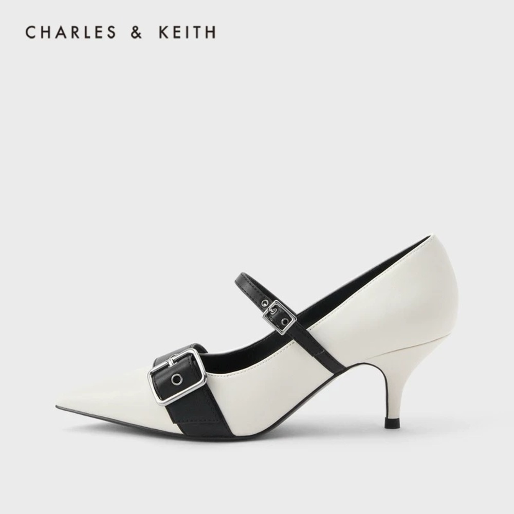 NWOT Charles & Keith Chalk Women's Heels